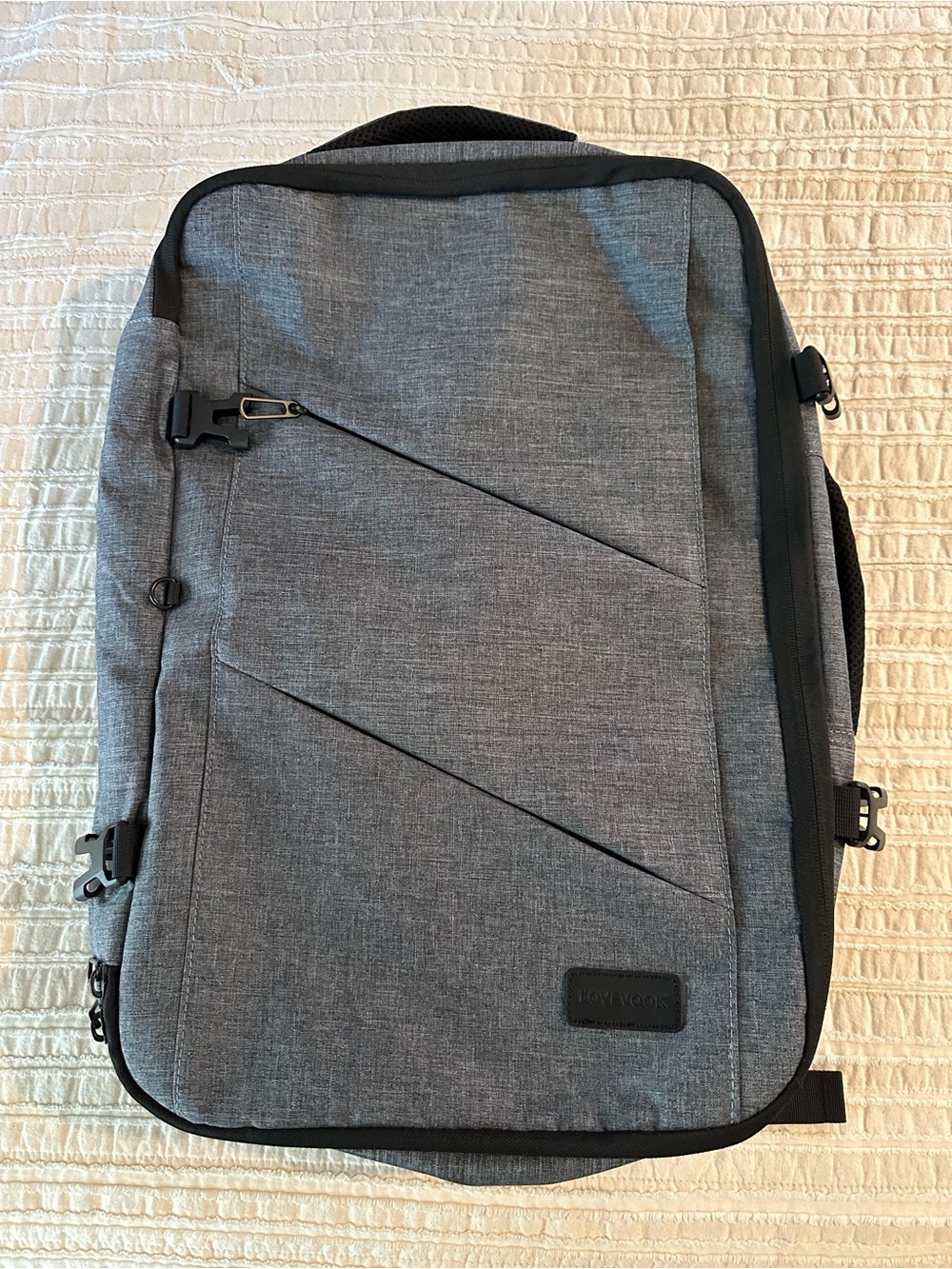 Gray Travel Backpack - Carry-On Friendly